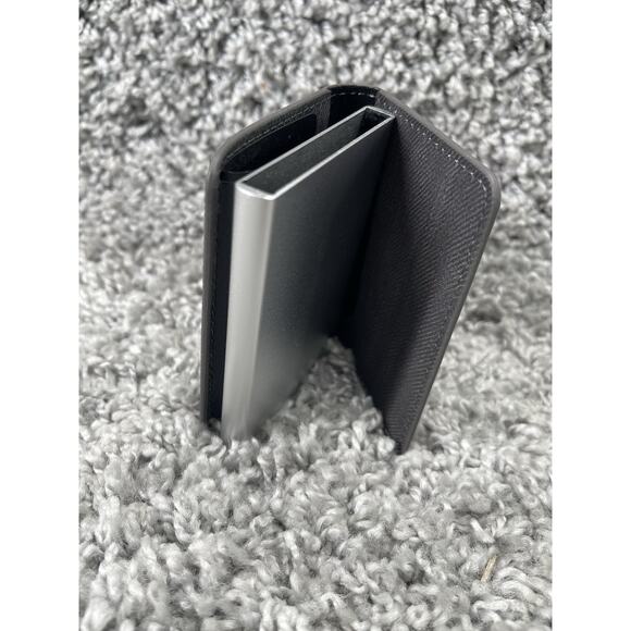 Dark Grey Trifold Leather Wallet Men’s Accessory - Picture 9 of 12